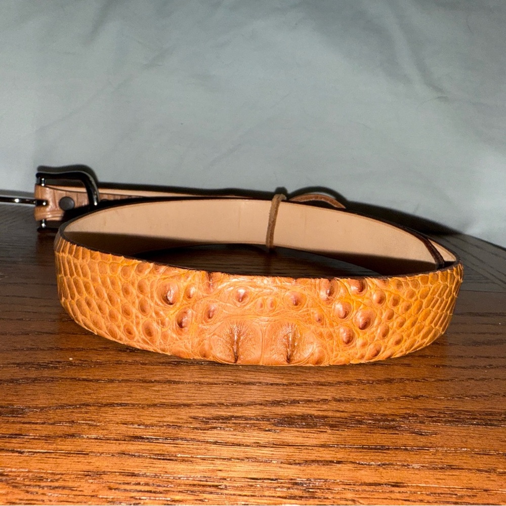 SADDLEBAGS Authentic Hornback Alligator Belt. Size 36
